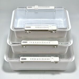 Set of 3 Oggi Snap 'N Seal White Food Storage Containers